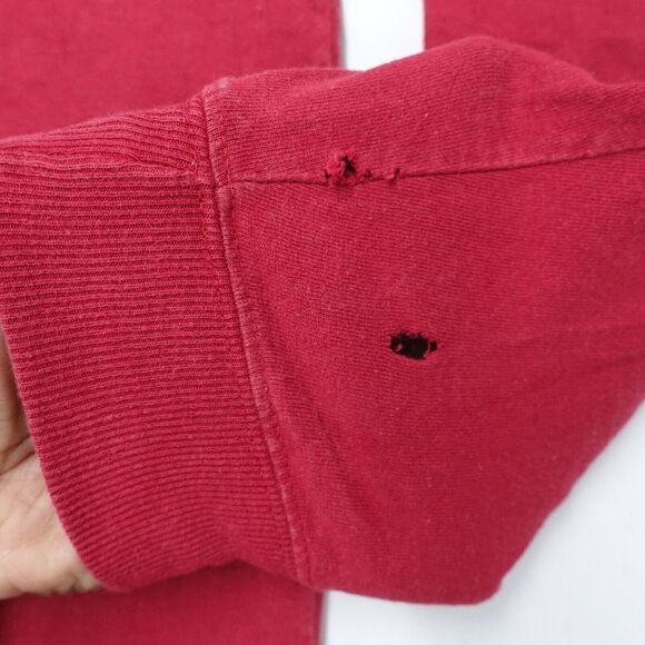 Carhartt Shirt Mens Medium Red 100% Cotton Graphic Crewneck Long Sleeve Pullover - Picture 6 of 8